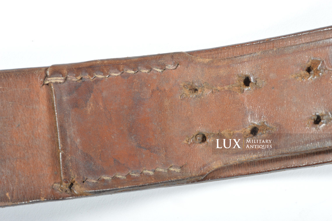 Cuir de ceinturon allemand Luftwaffe précoce en cuir brun chocolat, « 1938 » - photo 13