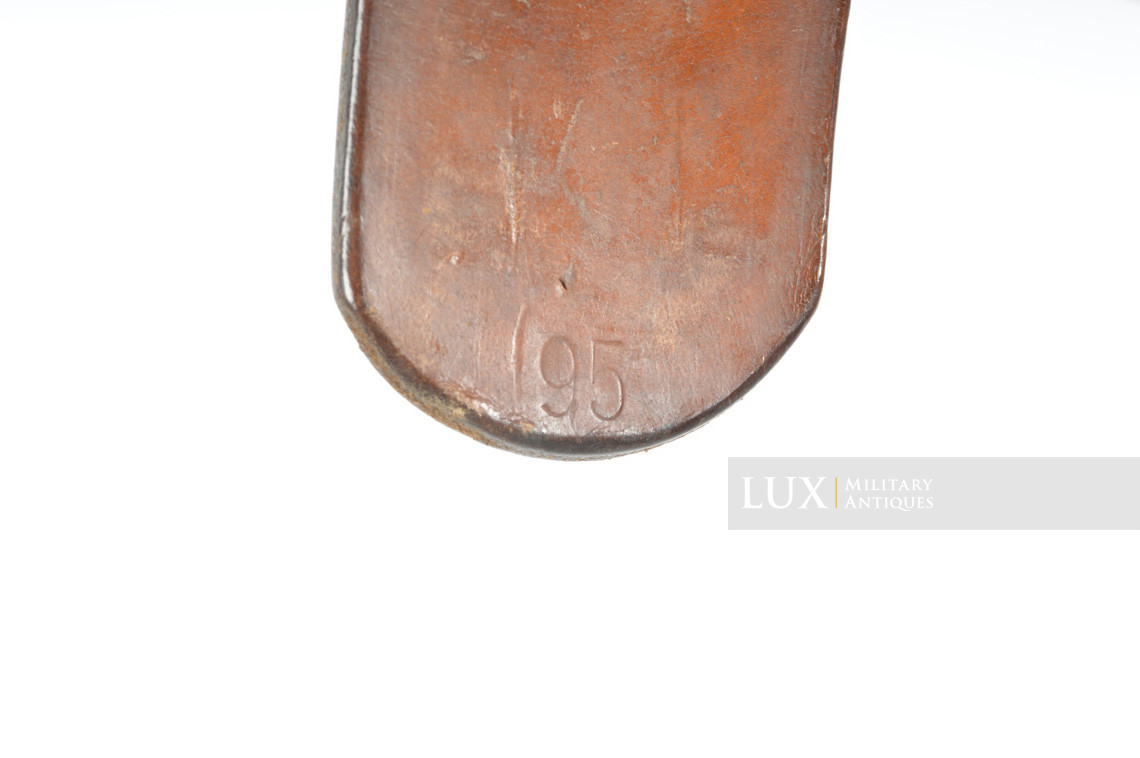 Early Luftwaffe chocolate brown combat service belt, « 1938 » - photo 15