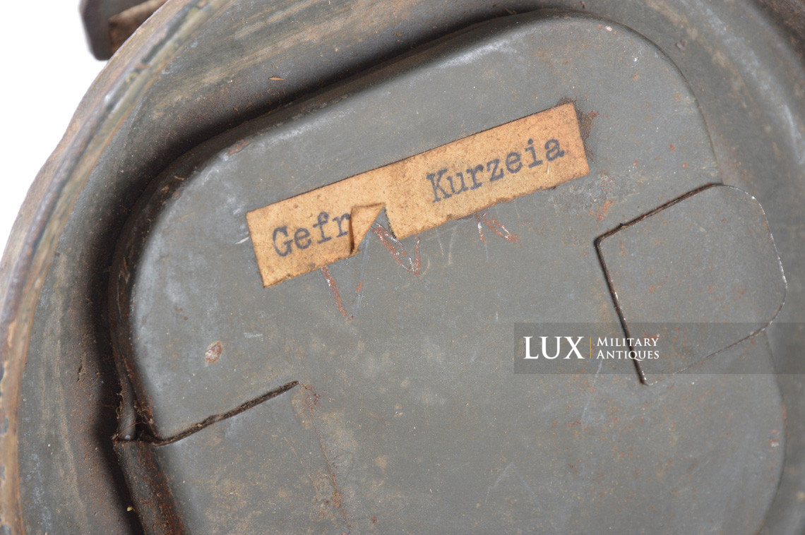 German three tone camouflage gasmask canister, « untouched / as found » - photo 27