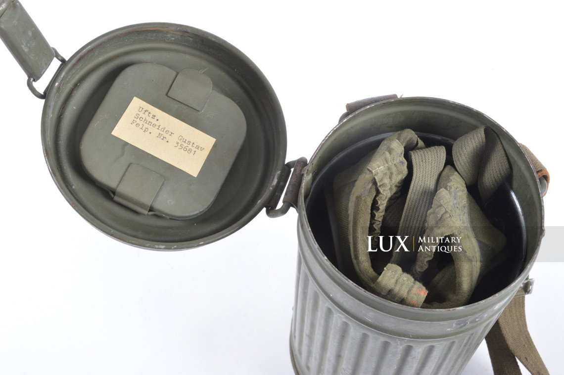 Early-war German gas mask canister set, named « Kavallerie-Panzer-Abwehr-Zug » - photo 18