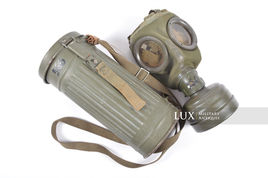 Early-war German gas mask canister set, named « Kavallerie-Panzer-Abwehr-Zug » - photo 4