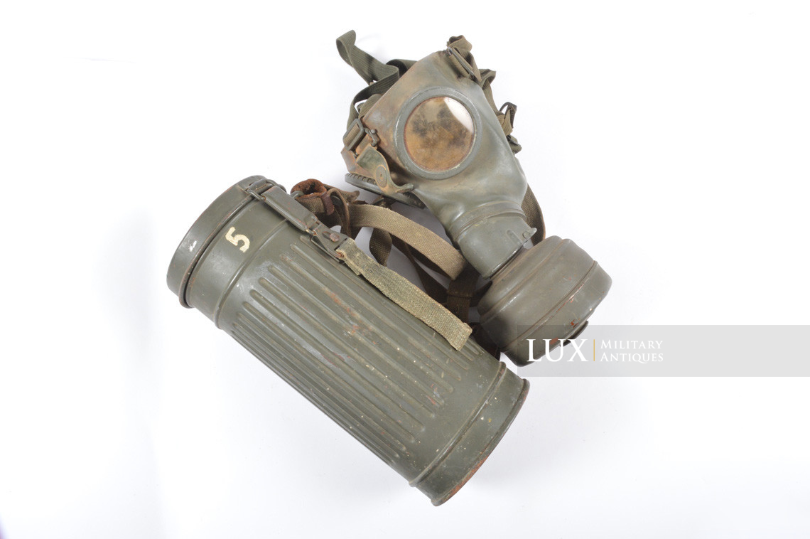 Early German Luftwaffe gas mask canister set, « PARIS » - photo 4