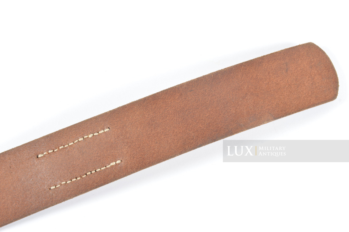 Unissued early German leather belt in natural brown leather, « LLG 1938 » - photo 10