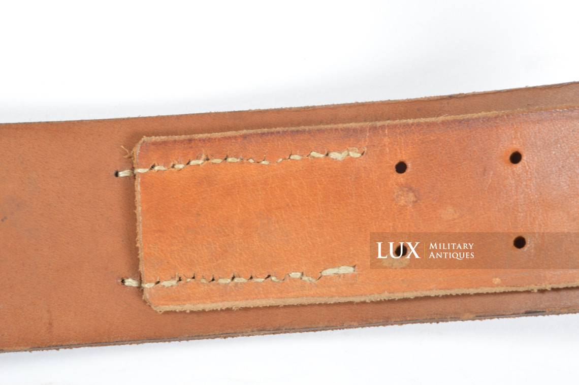 Unissued early German leather belt in natural brown leather, « LLG 1938 » - photo 14