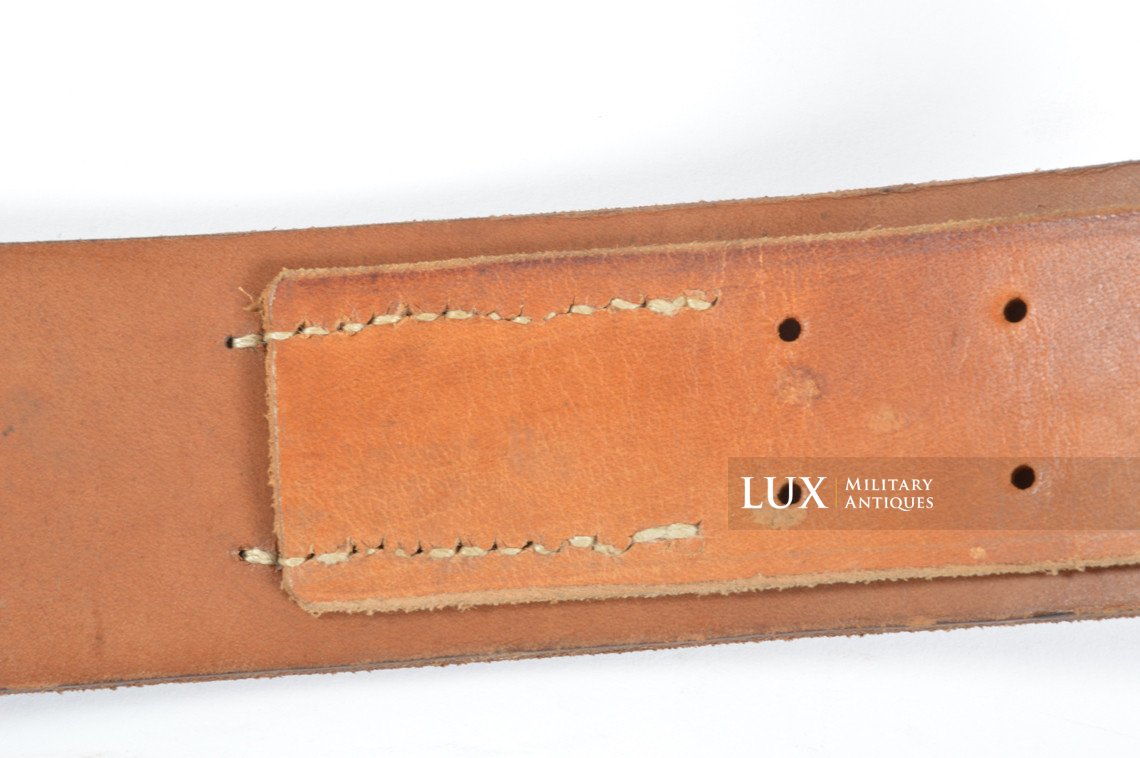 Unissued early German leather belt in natural brown leather, « LLG 1938 » - photo 13