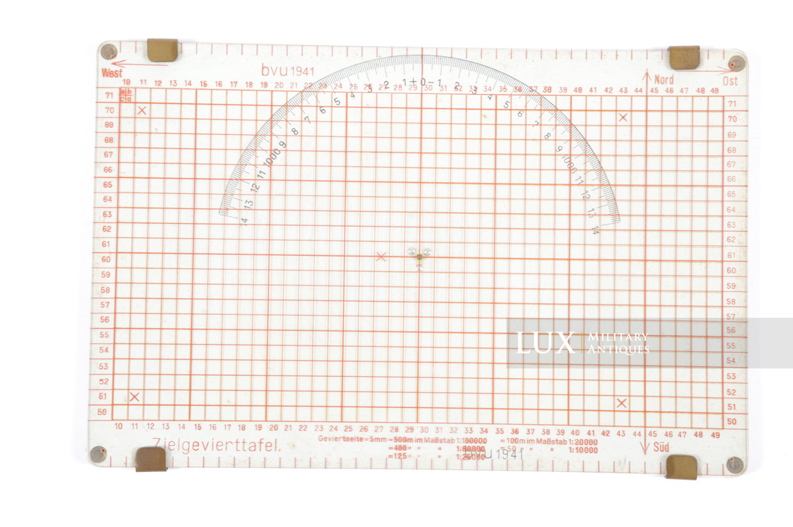 German Assault calculator / plotter tool for Artillery, « Zielgevierttafel » - photo 7