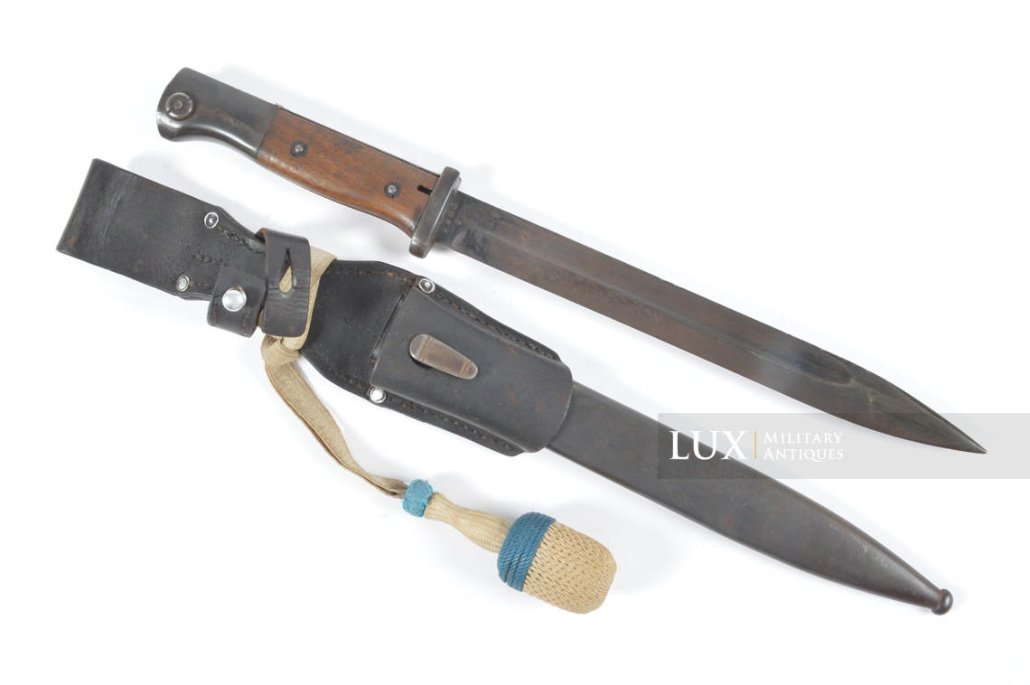 Baïonnette allemande 98k précoce avec gousset en cuir et dragonne, régimenté, « 1938 » - photo 20
