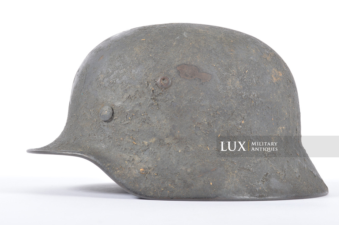 M35 Luftwaffe heavy textured sawdust camouflage combat helmet, « Q64 » - photo 4