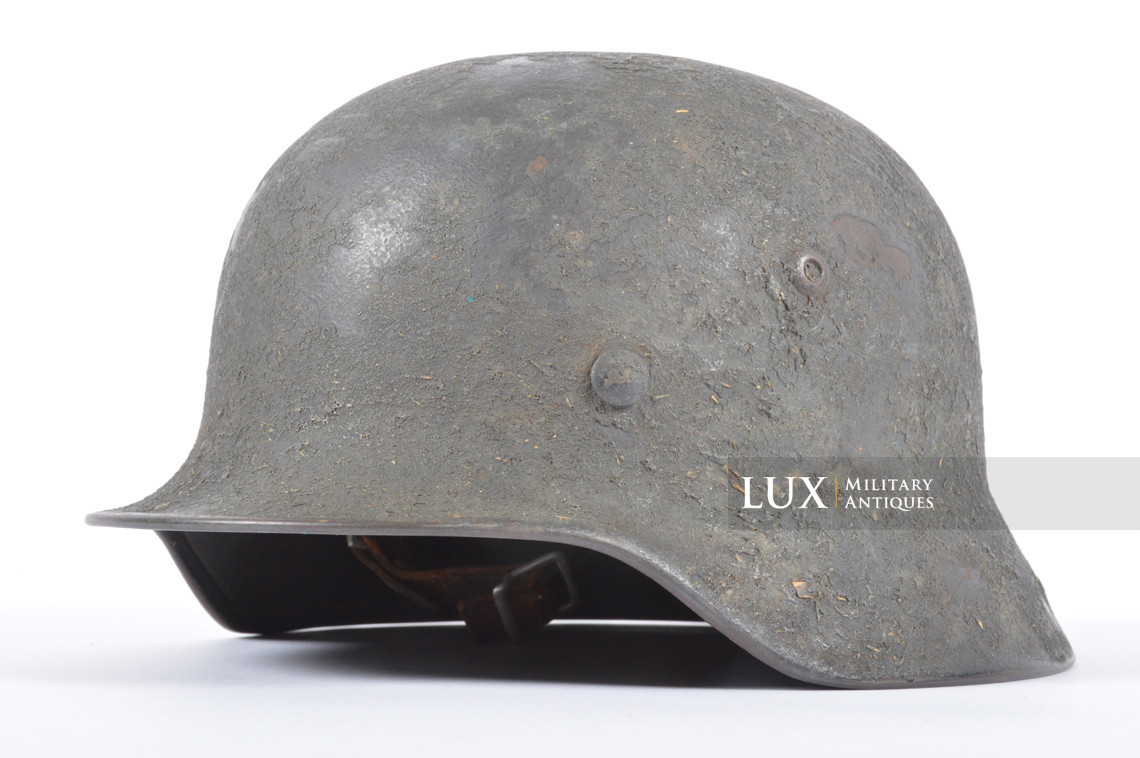 M35 Luftwaffe heavy textured sawdust camouflage combat helmet, « Q64 » - photo 7
