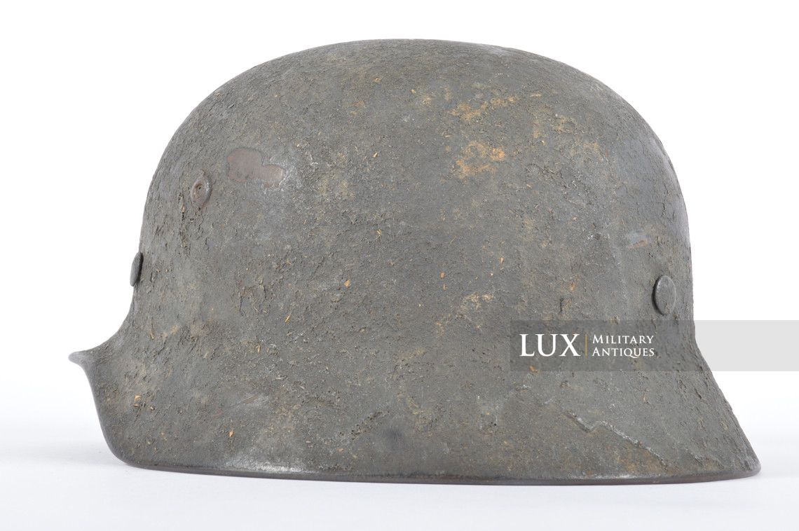 M35 Luftwaffe heavy textured sawdust camouflage combat helmet, « Q64 » - photo 13