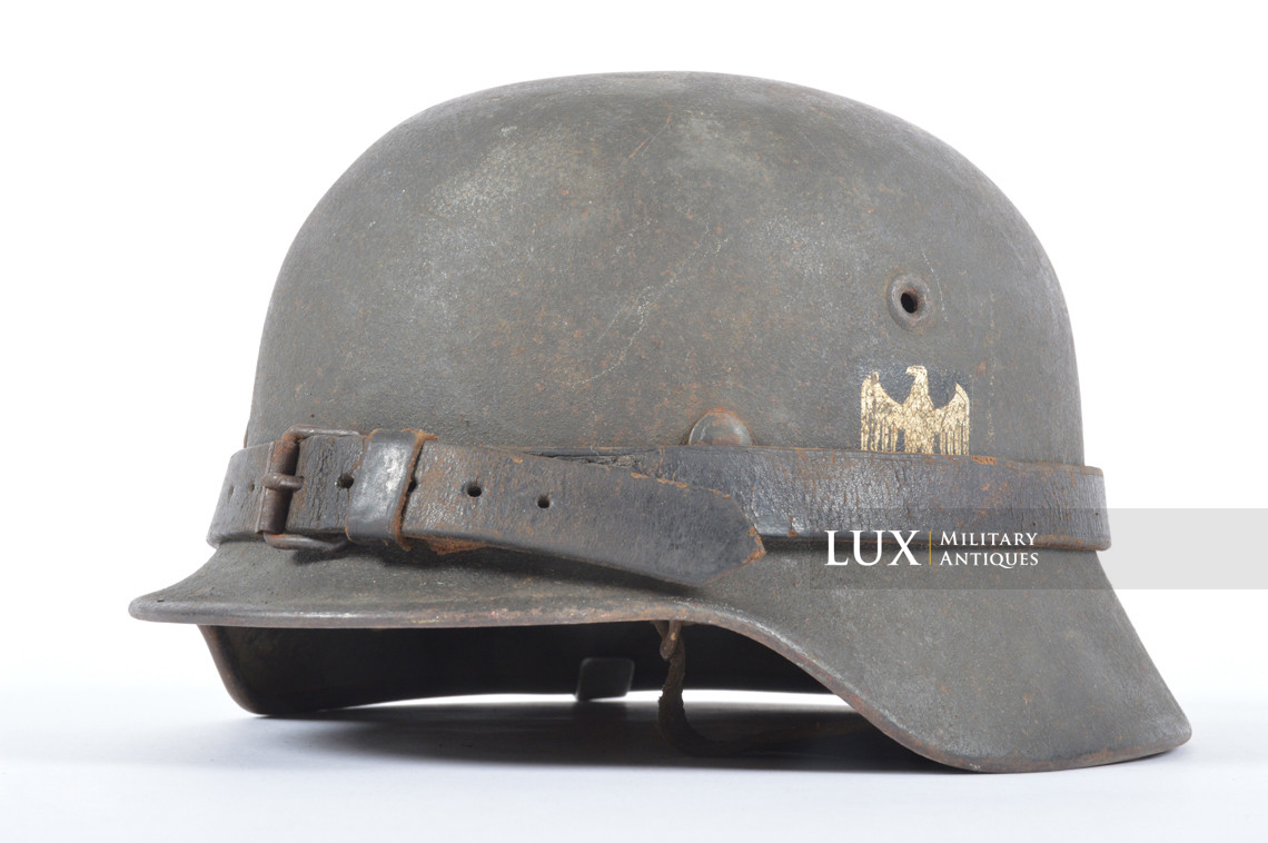 Casque allemand M40 Heer avec système de transport en cuir réglementaire - photo 8