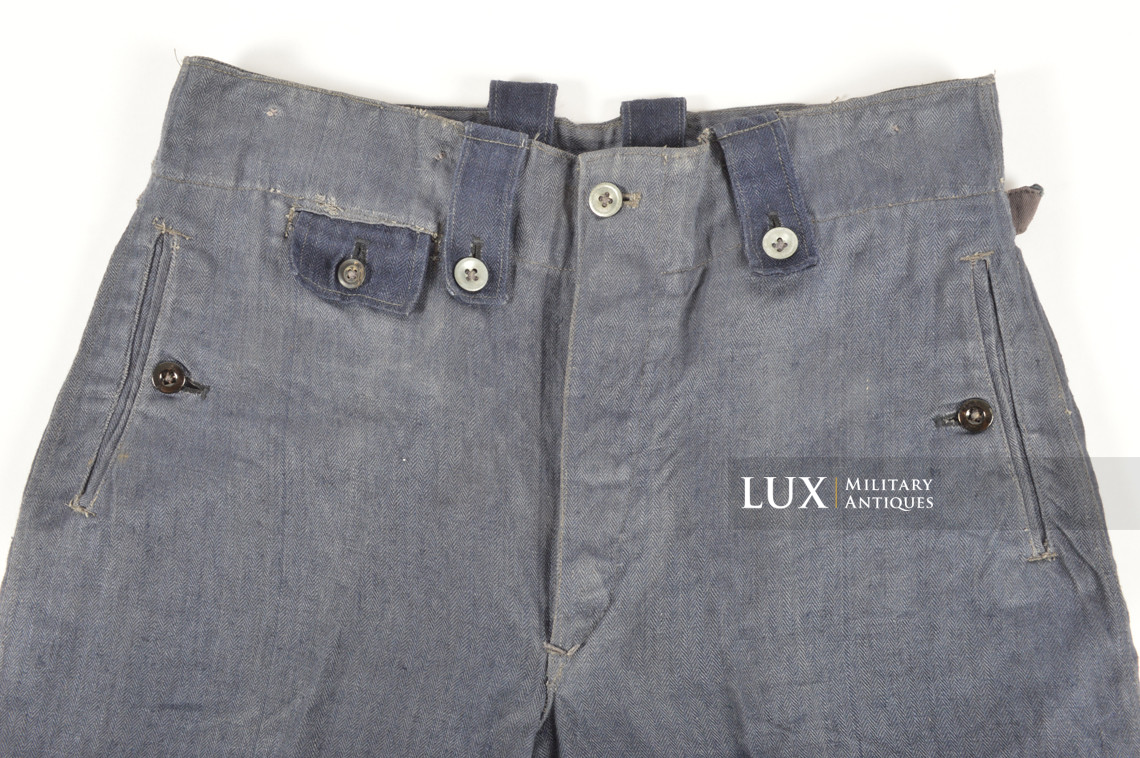 Pantalon M43 Luftwaffe en treillis bleu , « RBNr » - photo 18