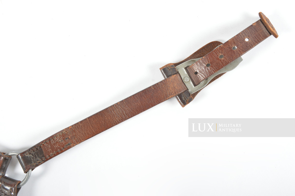 Early Luftwaffe Y-straps in chocolate brown leather, « 1938 » - photo 16