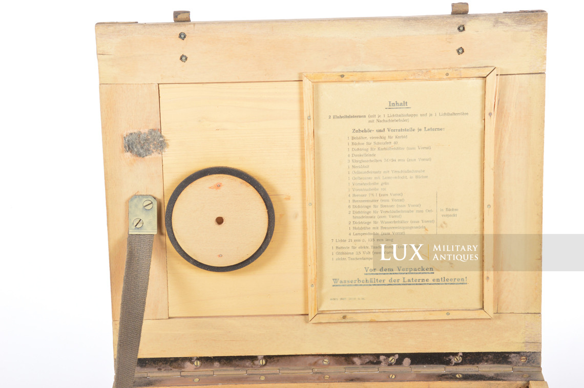 Late-war German issued field lantern storage case set, « Einheitslaterne 42 » - photo 18