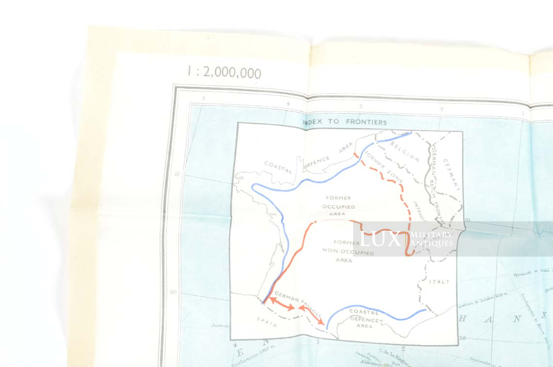 Carte en soie US, « ZONES OF FRANCE » - photo 8