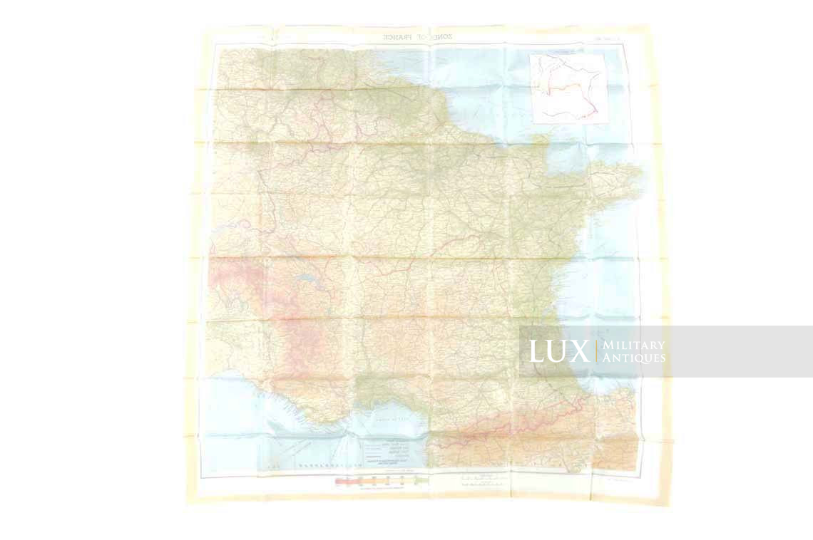 U.S. zones of France silk escape map, « unissued » - photo 12