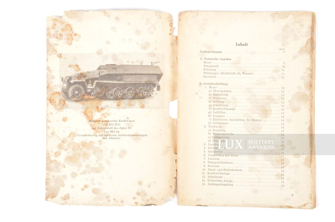 Rare manuel d’instruction du semi-chenillé allemand, « Sd.Kfz 251 » - photo 11