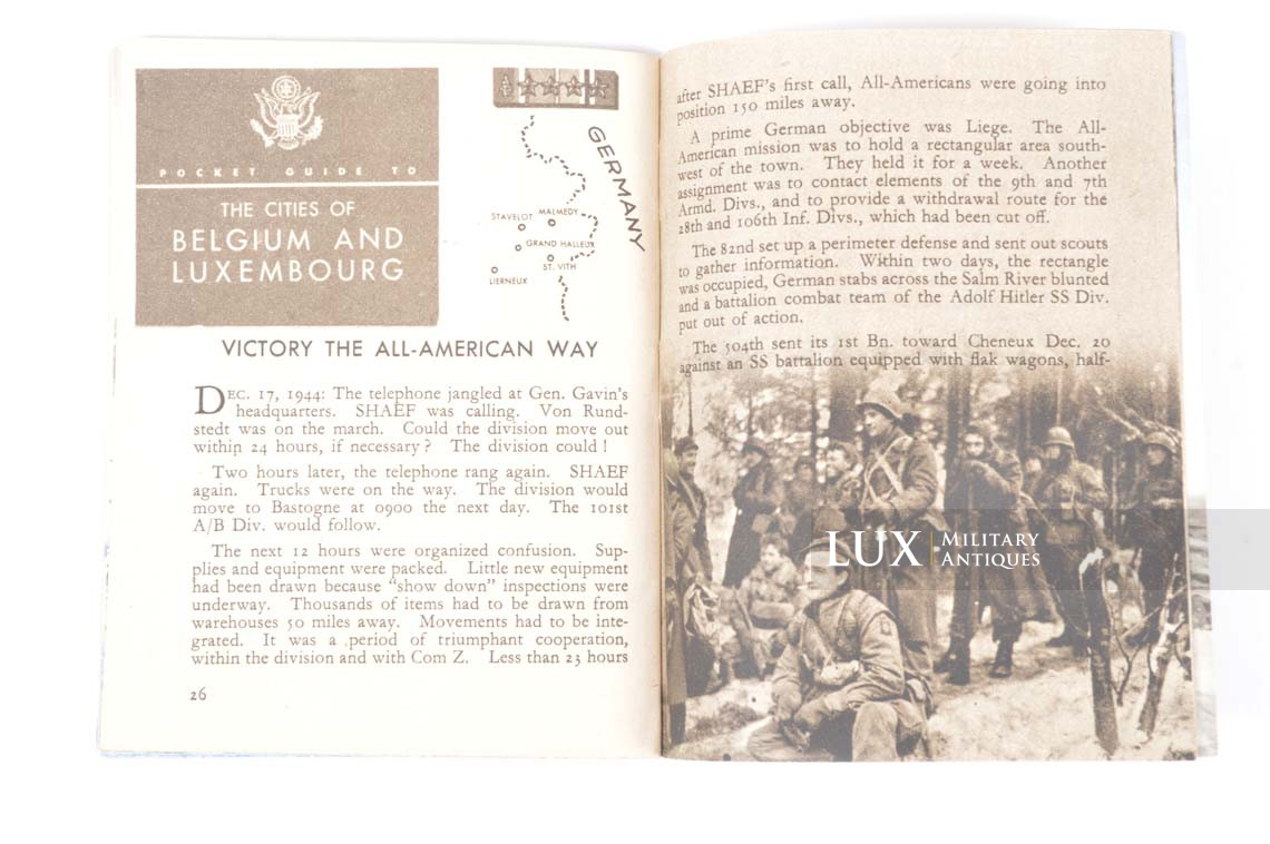 Rare 82nd Airborne Division unit history booklet, « All American » - photo 12
