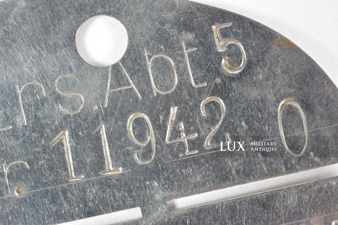 Coins de col de blouson Panzer Heer et plaque d’identité, « Pz. Ers. Abt.5 » - photo 15