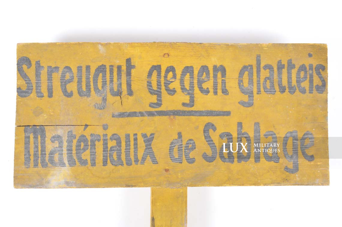 Panneau en bois indicateur de routes verglacées, « Ardennes » - photo 8