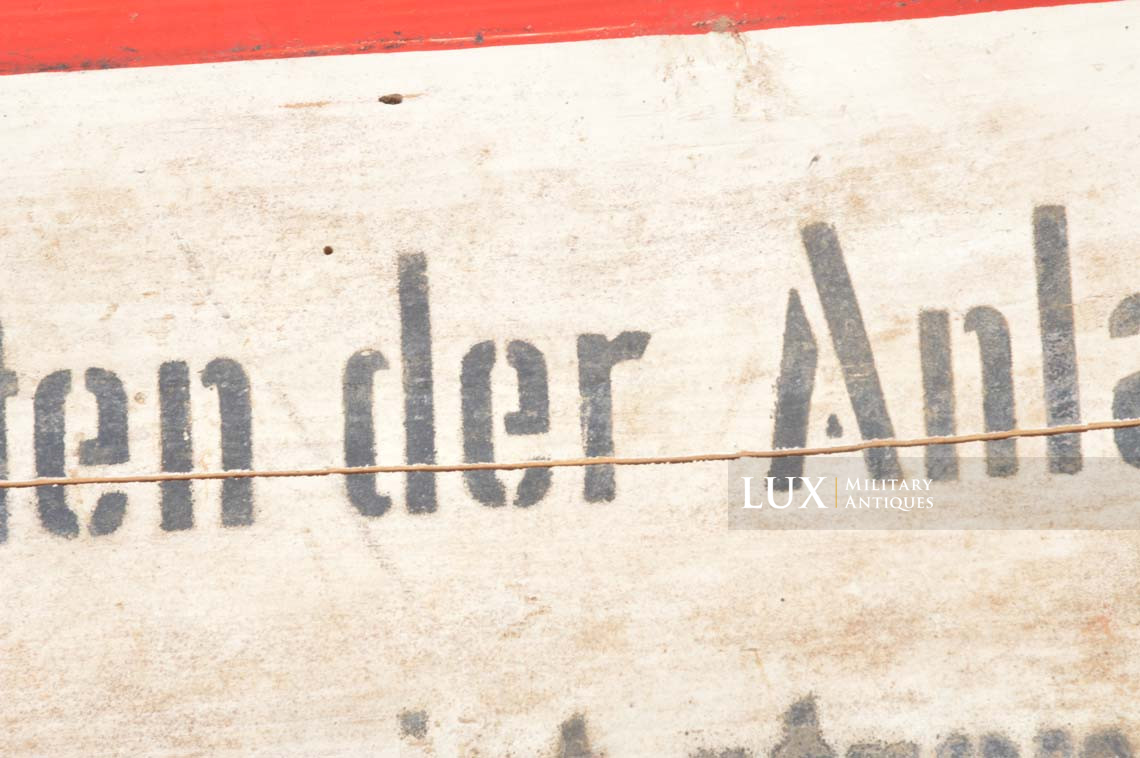 Panneau allemand d’avertissement pour une zone interdite, « Festungdienststelle Düren » - photo 8
