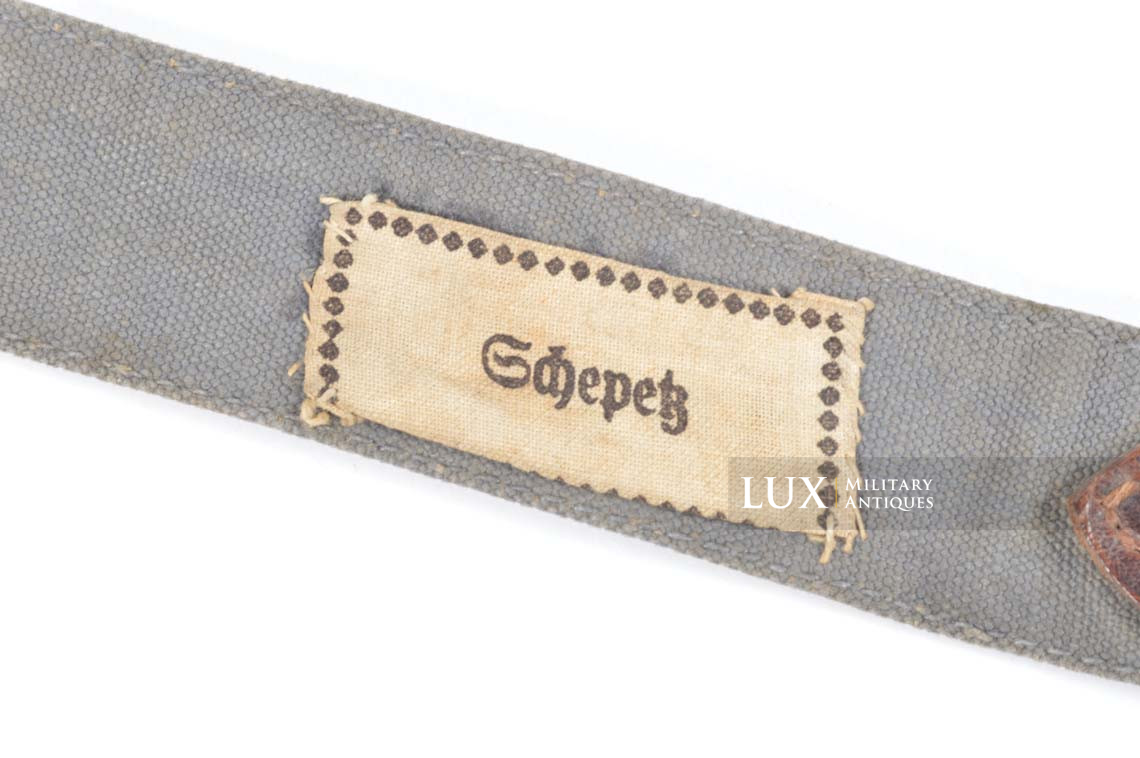 Early Luftwaffe bread bag carrying strap, named, unit marked, « L.B.A.B.38 » - photo 8