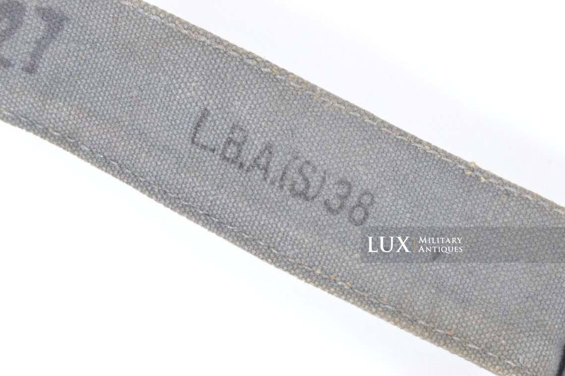 Early Luftwaffe bread bag carrying strap, named, unit marked, « L.B.A.B.38 » - photo 9