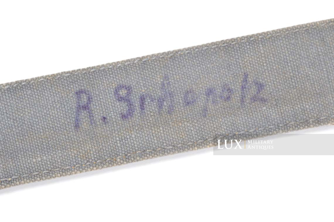 Early Luftwaffe bread bag carrying strap, named, unit marked, « L.B.A.B.38 » - photo 11