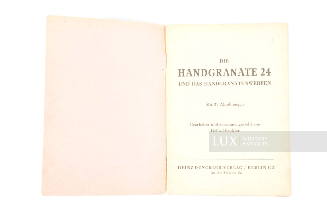 German hand grenades training booklet, « Die Handgranate 24 » - photo 8
