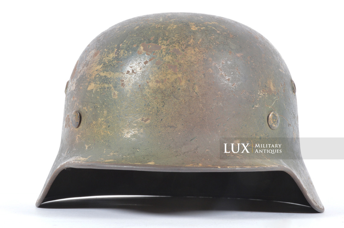 Unique M35 Luftwaffe Normandy three-tone camouflage combat helmet - photo 10