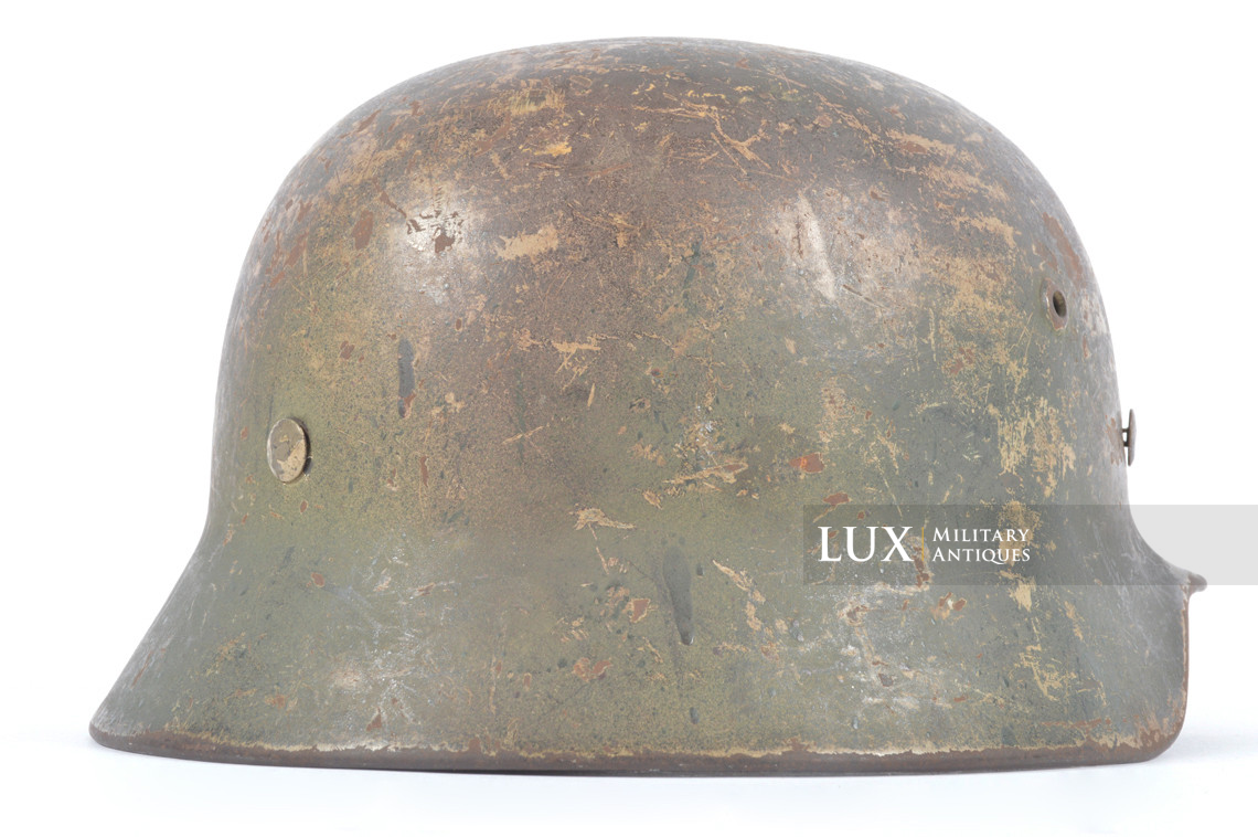 Unique M35 Luftwaffe Normandy three-tone camouflage combat helmet - photo 13