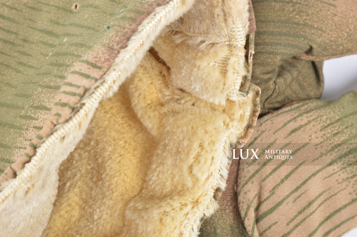 Paire de gants allemands hiver fourrés en camouflage flou - photo 10