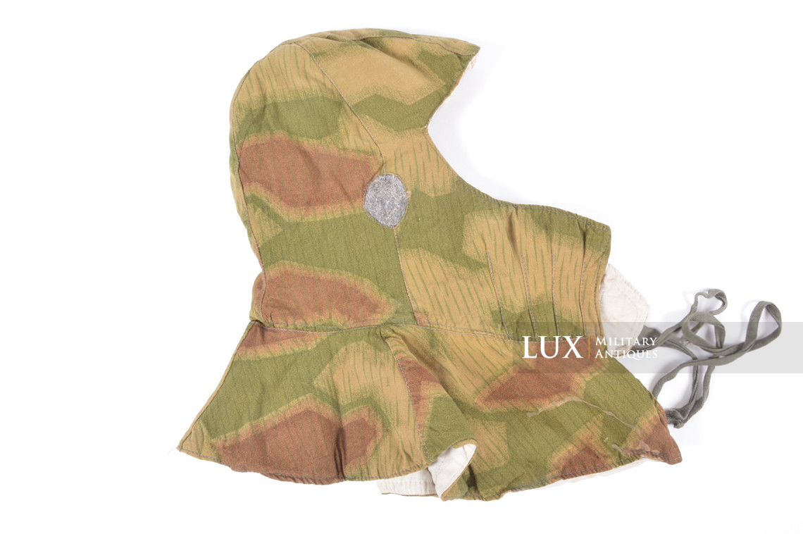 German Heer / Luftwaffe tan & water pattern camouflage / white reversible winter combat hood - photo 11