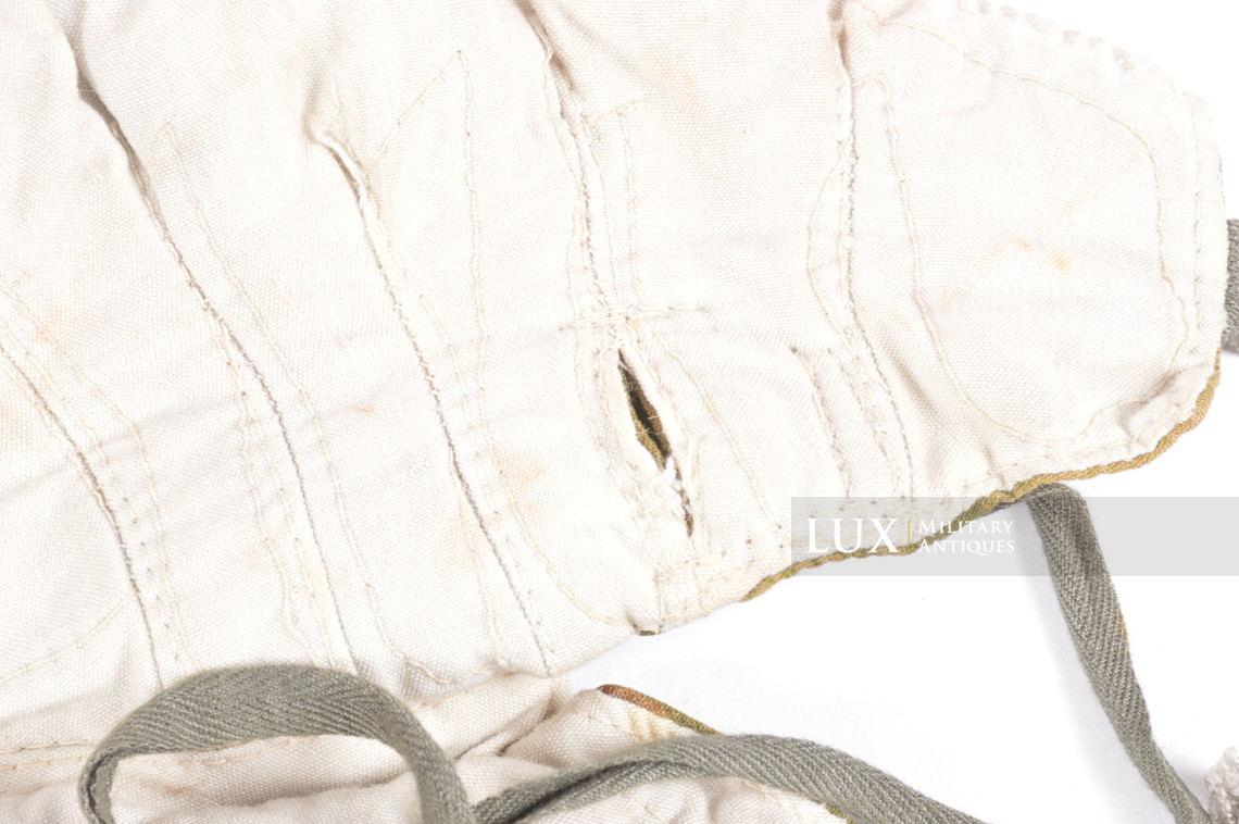 German Heer / Luftwaffe tan & water pattern camouflage / white reversible winter combat hood - photo 14