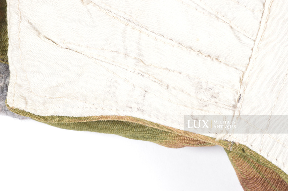 German Heer / Luftwaffe tan & water pattern camouflage / white reversible winter combat hood - photo 16