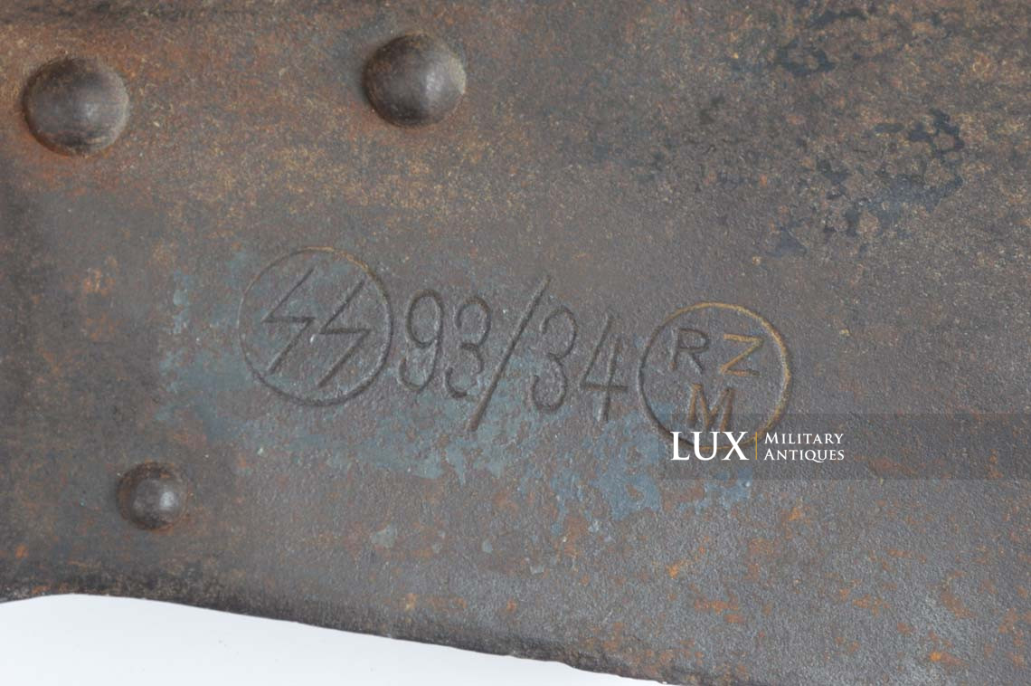 Rare early Waffen-SS special issue e-tool / shovel , « SS 93/34 RZM » - photo 8