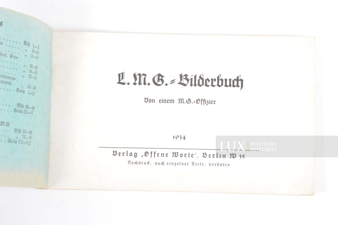 German M.G. weapons training photo booklet, « 1934 » - photo 7
