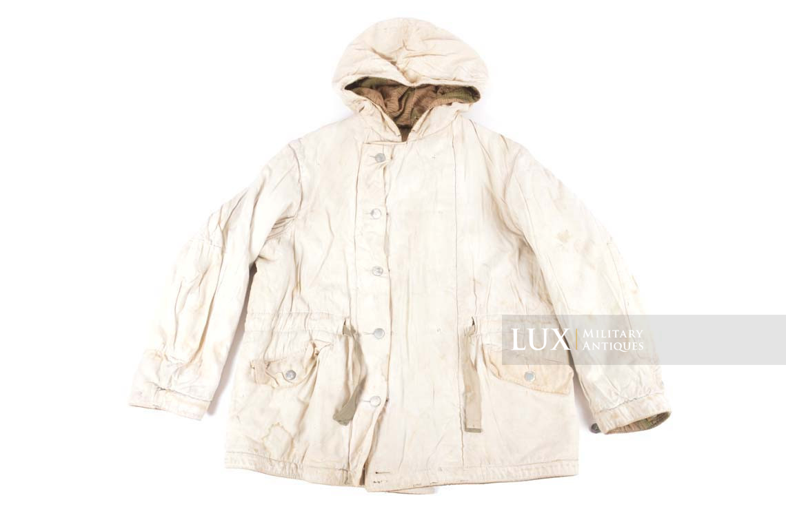 German Heer / Luftwaffe tan & water pattern reversible to white winter camouflage parka - photo 26