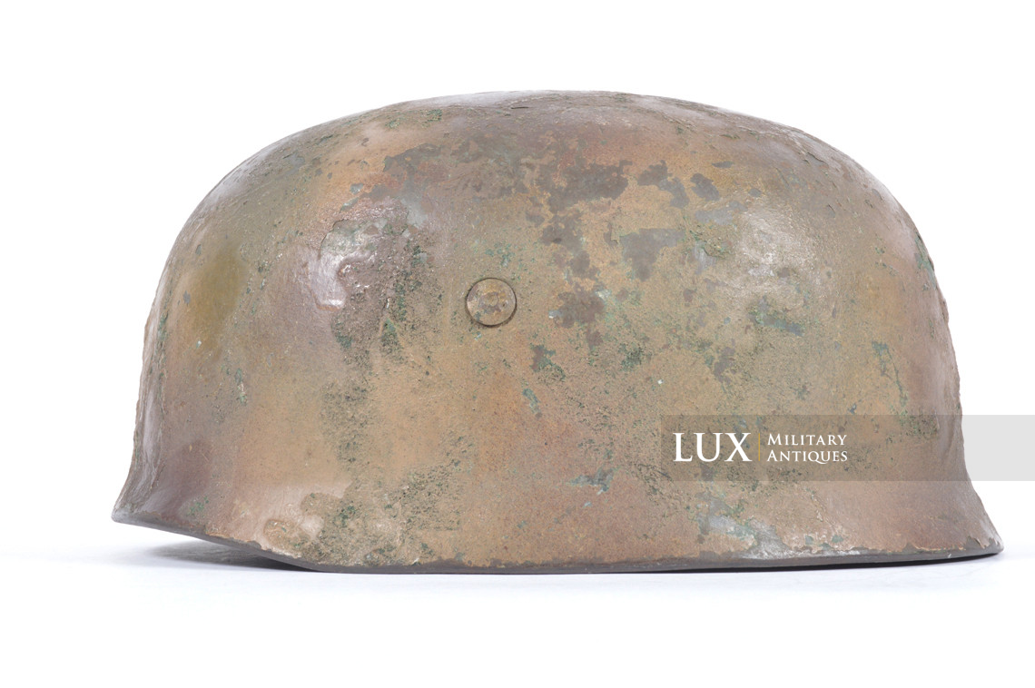 Exceptionnel casque M38 Fallschirmjäger précoce texturé et camouflé trois tons - photo 4