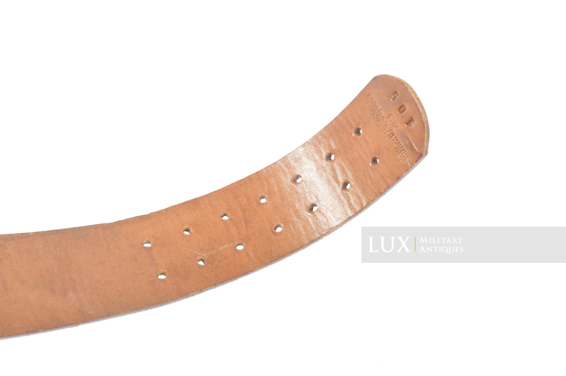 Unissued German late-war leather belt, « RBNr - 1943 » - photo 10