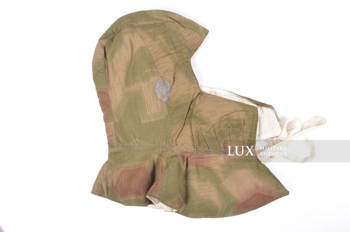 German Heer / Luftwaffe tan & water pattern camouflage / white reversible winter combat hood - photo 10