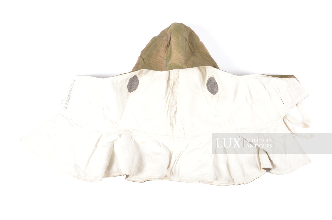 German Heer / Luftwaffe tan & water pattern camouflage / white reversible winter combat hood - photo 12