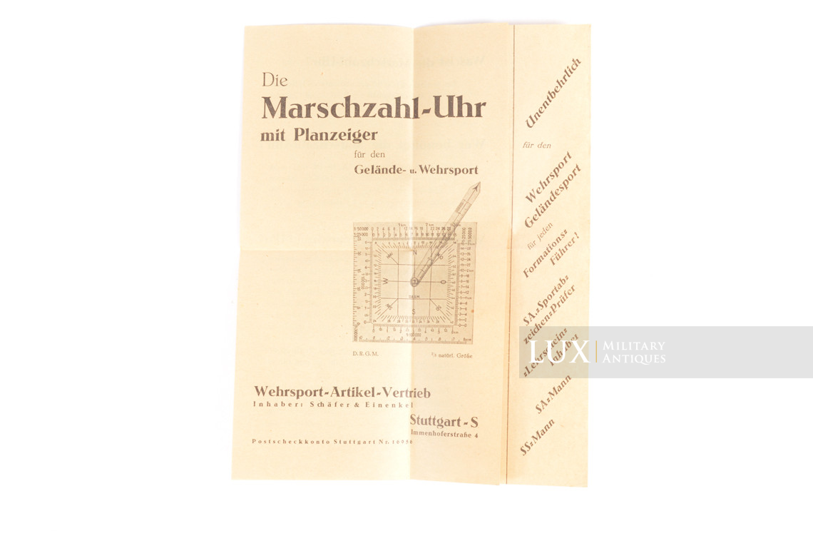 German map reading instrument, « Die Marschzahl-Uhr »  - photo 8