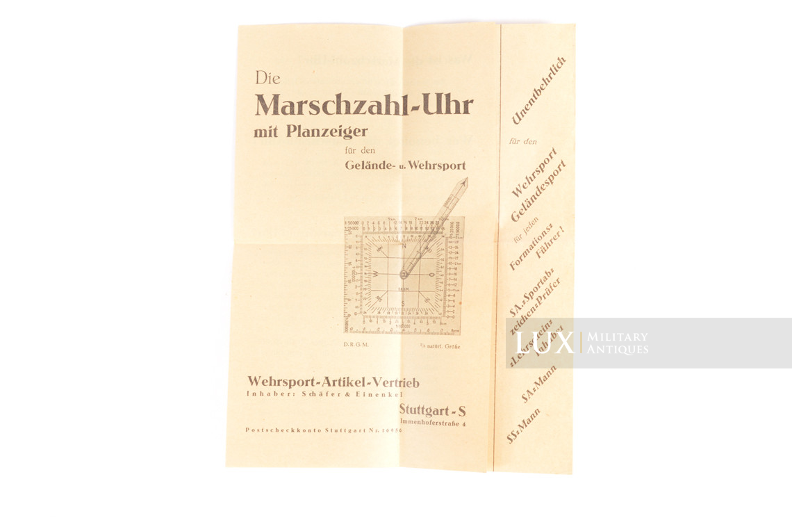 Instrument de mesure de distance sur carte, « Die Marschzahl-Uhr »  - photo 8