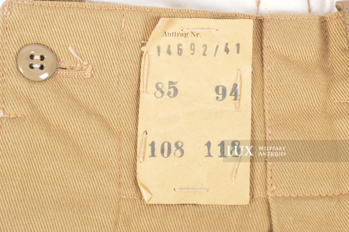 Choice unissued Waffen-SS tropical service tunic and trousers, « depot piece » - photo 39