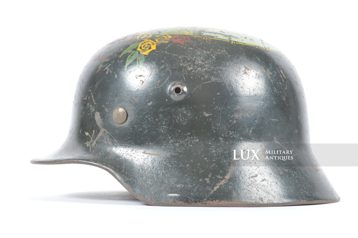 M40 captured German « Normandy 1944 » US Veteran art helmet, « untouched / as-found » - photo 8