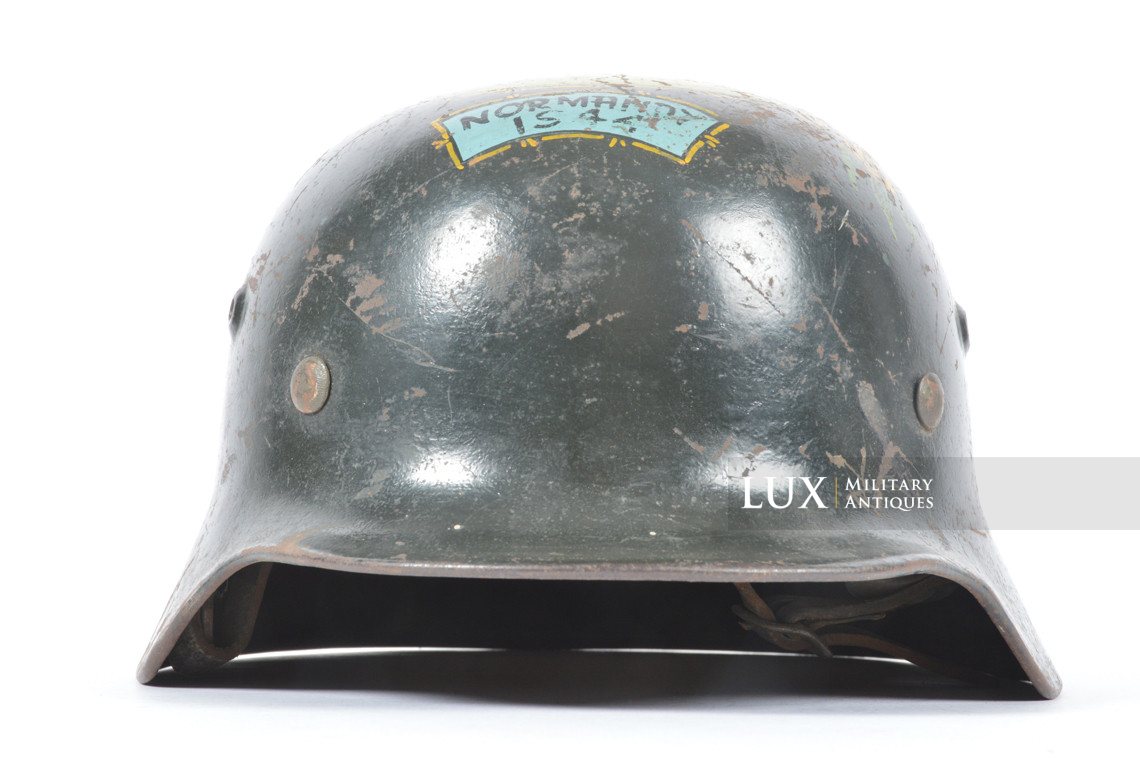 M40 captured German « Normandy 1944 » US Veteran art helmet, « untouched / as-found » - photo 10