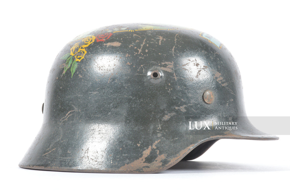 M40 captured German « Normandy 1944 » US Veteran art helmet, « untouched / as-found » - photo 12