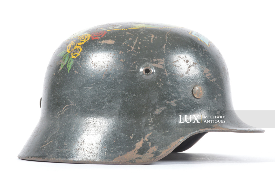 Casque M40 Heer décoré par un GI’s, « Normandy 1944 » - photo 12