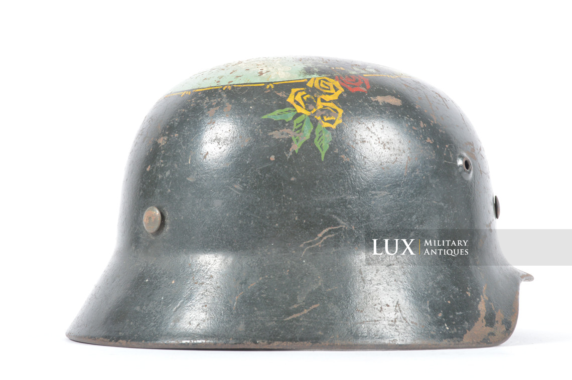 M40 captured German « Normandy 1944 » US Veteran art helmet, « untouched / as-found » - photo 13